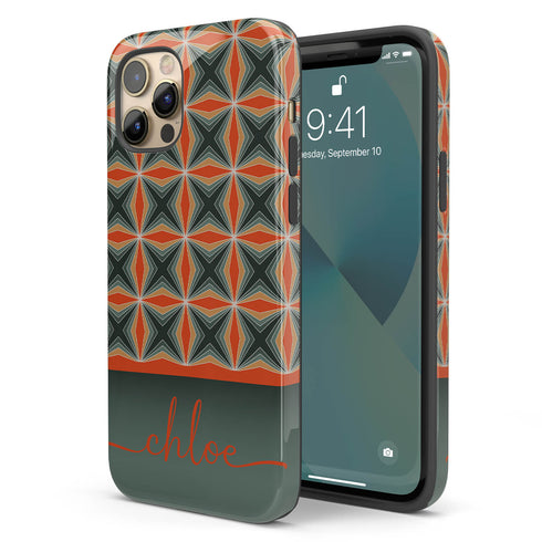 Christmas Pattern Custom Name iPhone Case